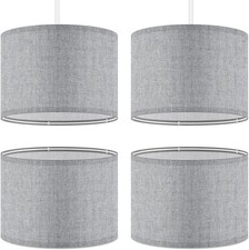 Grey Linen Lampshade Set of 4