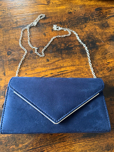 Quiz blue clutch bag - clutch, silver