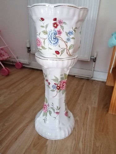Floral jardiniere plant pot - floral,