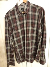 Blue Harbour Men's Long Sleeve Red Checked Shirt Size Large Excellent Condition