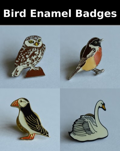 Bird enamel pin badge - badge, brooch