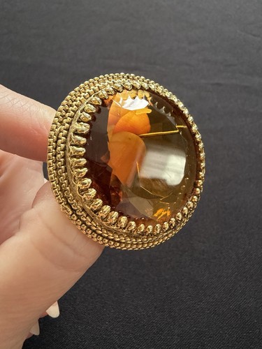 Vintage sphinx orange faceted - vintage,