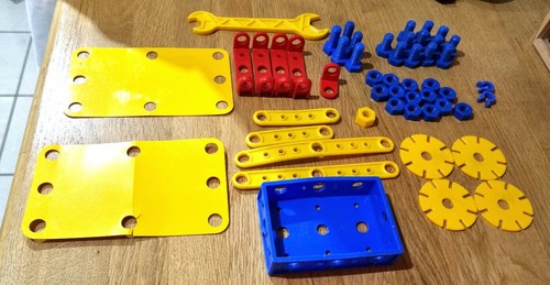 Vintage meccano yellow blue - meccano,