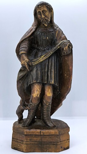 Antique wooden statue saint - wooden,