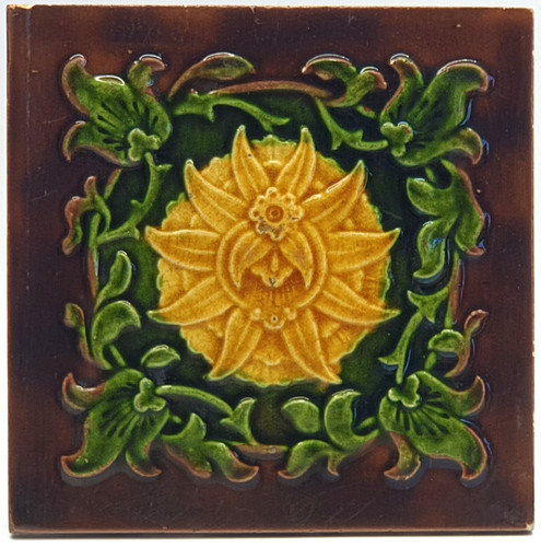 Art nouveau fireplace - art,