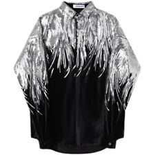 Men Sparkle Velvet Shirt Shiny