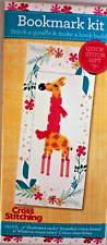 Cross Stitch Kit -  Fun Giraffe Wearing A Scarf Bookmark Kit