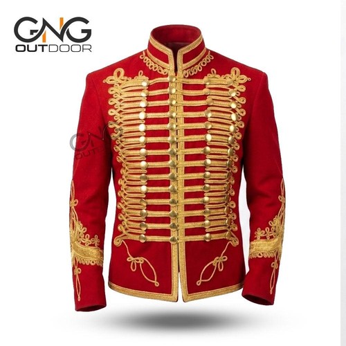 Red napoleonic hussar wool - red,