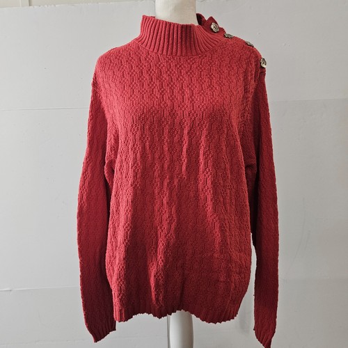 Alps size red cable knit - alps, m