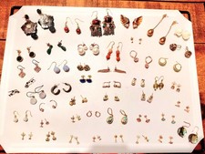 9ct Gold Over 925 Earrings Joblot X 46. NOT SCRAP. For Resale. All Good.