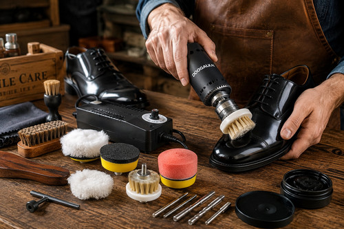 Electric shoe polisher kit - electric,