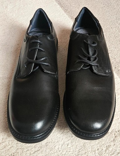 Mens black leather formal - leather,