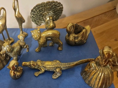 Vintage brass figurine animal - figurine,