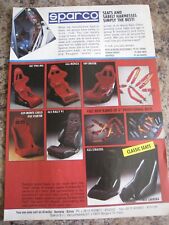 SPARCO SEATS AND SABELT HARNESSES SIMPLY THE BEST STOCK 1991 ADVERT A4 FILE 28