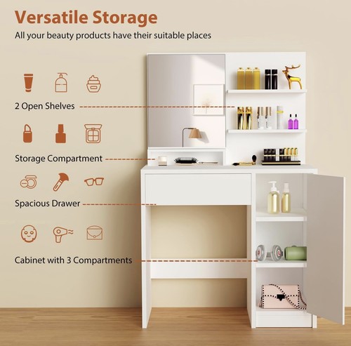 Vanity dressing table - table, with