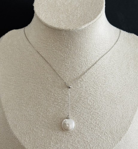 Genuine coin pearl lariat - genuine,