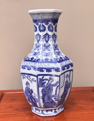 Large vintage blue - vintage, white