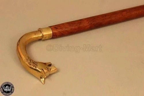 Wolf head handle wooden - wolf,