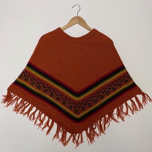 Peruvian alpaca blend poncho - blend,