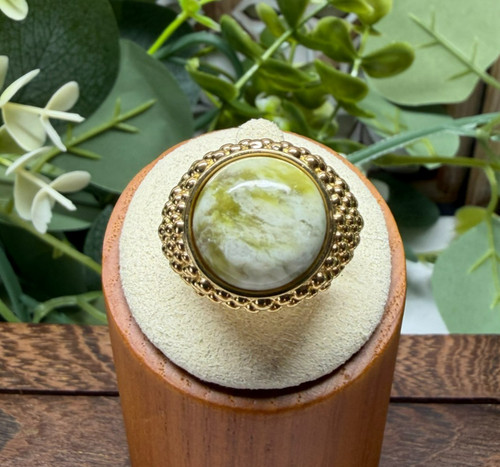 Connemara marble dome ring - connemara,