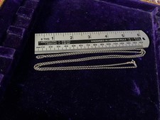Vintage 88cm Long Silver Fine Belcher Chain