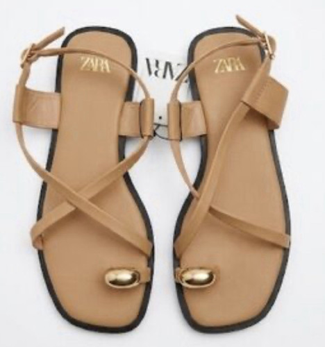 Zara beige leather - beige,