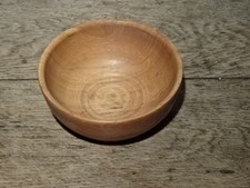 Turned Wooden Bowl With Green