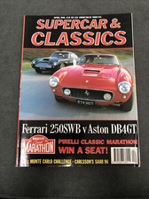 Supercar Classics April 1991 featuring Ferrari 250GT, Aston Martin, Sunbeam, BMW