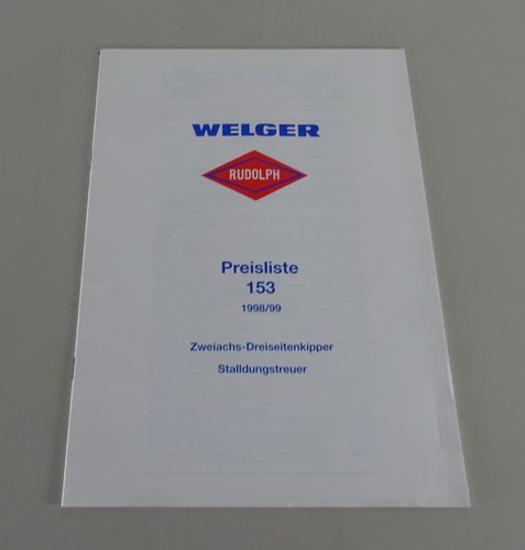 Price list welger - list, two-axle
