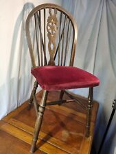 Pine Spindle Legs Wheel / Stick Back Padded Seat Farmhouse/Cottage Kitchen Chair