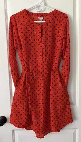 Merona orange red geometric - red,