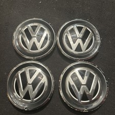 Genuine VW Volkswagen UP! Alloy Wheel Center Hub Cap Silver  & black x 4