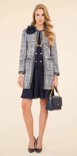 Luisa spagnoli tweed coat - spagnoli,