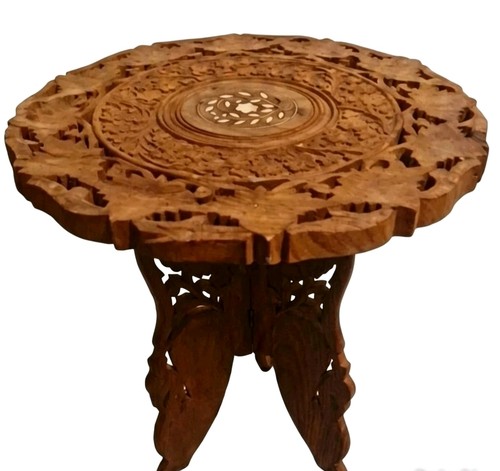 Burmese rosewood folding table - burmese,