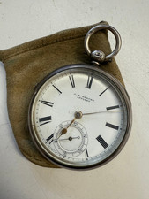 ANTIQUE SILVER CASED FUSEE POCKET WATCH - J.H MERCER APPLEBY