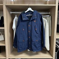 Fred Perry Mens Mountain Parka Coat Jacket Size M Navy Blue Hooded England.
