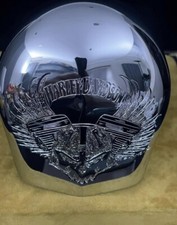 HARLEY DAVIDSON CHROMED HORN COVER CUSTOM HAND ENGRAVED