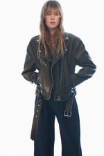ZARA Faux Leather Biker Jacket