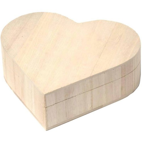 Heart shaped wooden jewellery - wooden,