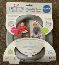 2 in 1 Potette (travel potty) & trainer seat with 4 liners to start you off