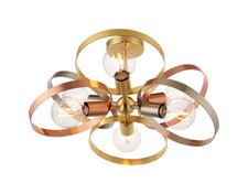 Ceiling Light Silver Hoop 6