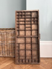 Vintage Wooden Printers Drawer, Letter Tray, Display Case Curiosities Trinkets