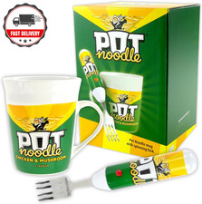 Pot Noodle Spinning Fork & Mug Gift Set - Funny Novelty Gifts for Men,