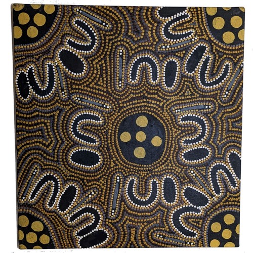 Aboriginal dot painting - aboriginal, by