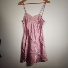 y2k pink lace trim nightie size 12 tesco adjustable straps