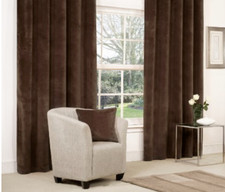 CHENILLE HEAVY & THICK FULLY LINED 3" CURTAIN TAPE  in  CHOCOLATE BROWN  ex B&Q