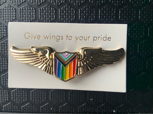 Rainbow winged premium shield - winged,