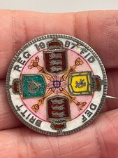 Half Crown Silver and Enamel