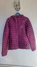 Rab Alpine Microlight Women's Jacket Maroon, Size 12, Down Filled