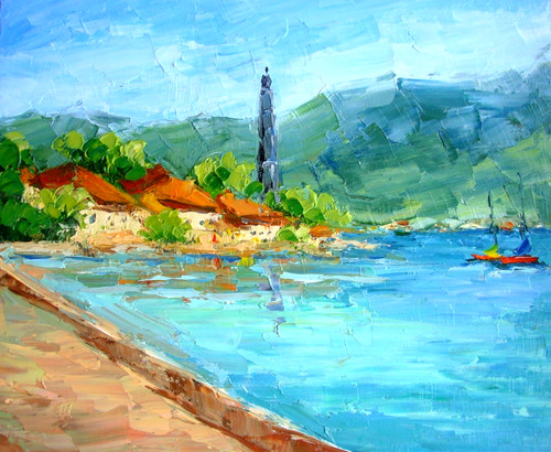 Seascape original oil painting - seascape,